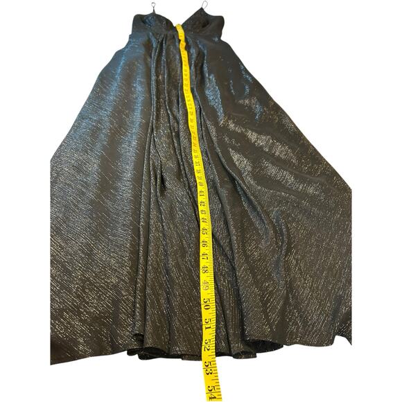 Betsy & Adam Black Metallic Gown - Size 4 - Picture 4 of 16
